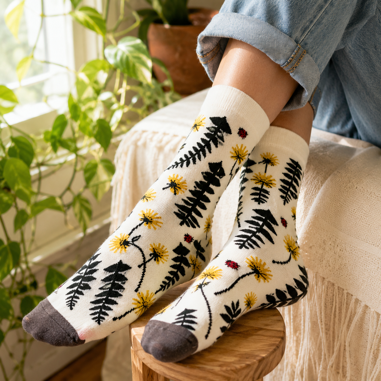 Art-Inspired Graphic Crew Socks – Colorful Statement Socks