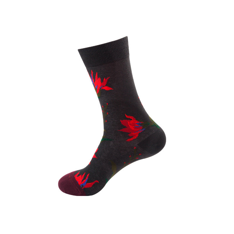 Colorful Mid-Calf Crew Socks – Trendy Unisex Socks for Spring & Fall
