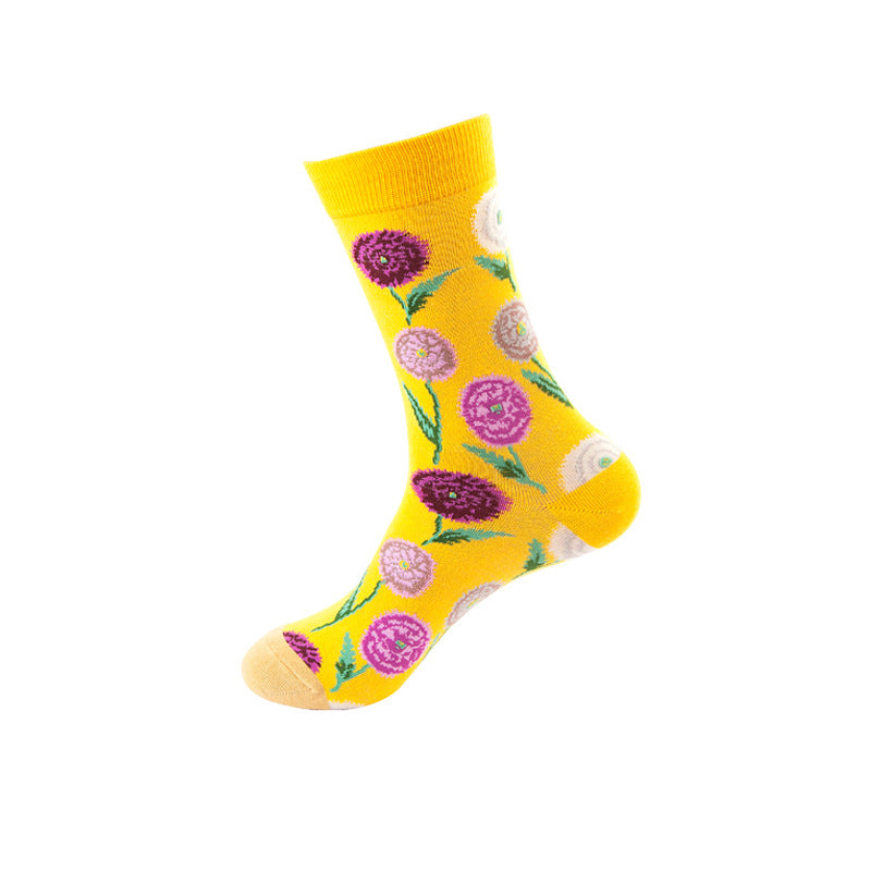 Colorful Mid-Calf Crew Socks – Trendy Unisex Socks for Spring & Fall