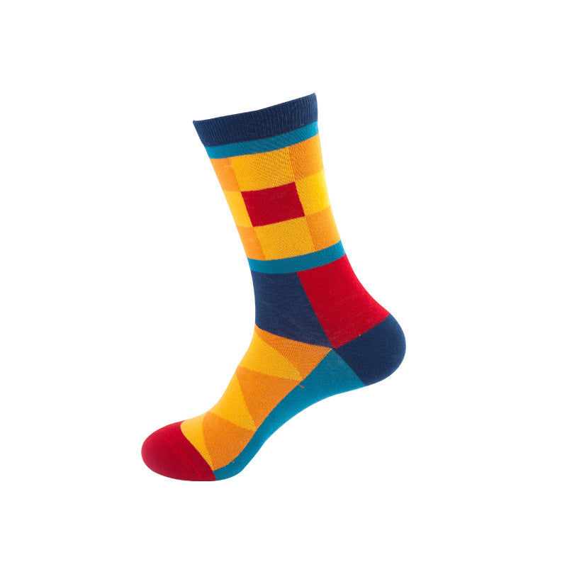 Colorful Mid-Calf Crew Socks – Trendy Unisex Socks for Spring & Fall
