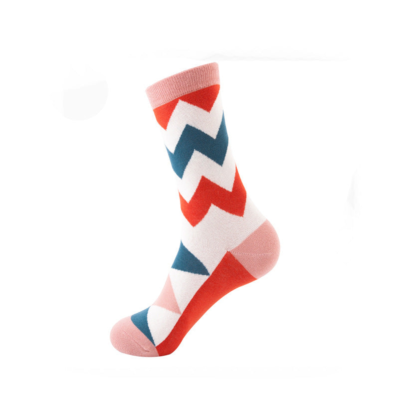 Colorful Mid-Calf Crew Socks – Trendy Unisex Socks for Spring & Fall