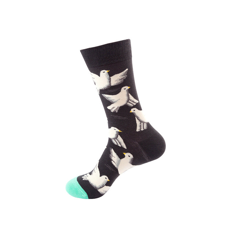 Colorful Mid-Calf Crew Socks – Trendy Unisex Socks for Spring & Fall