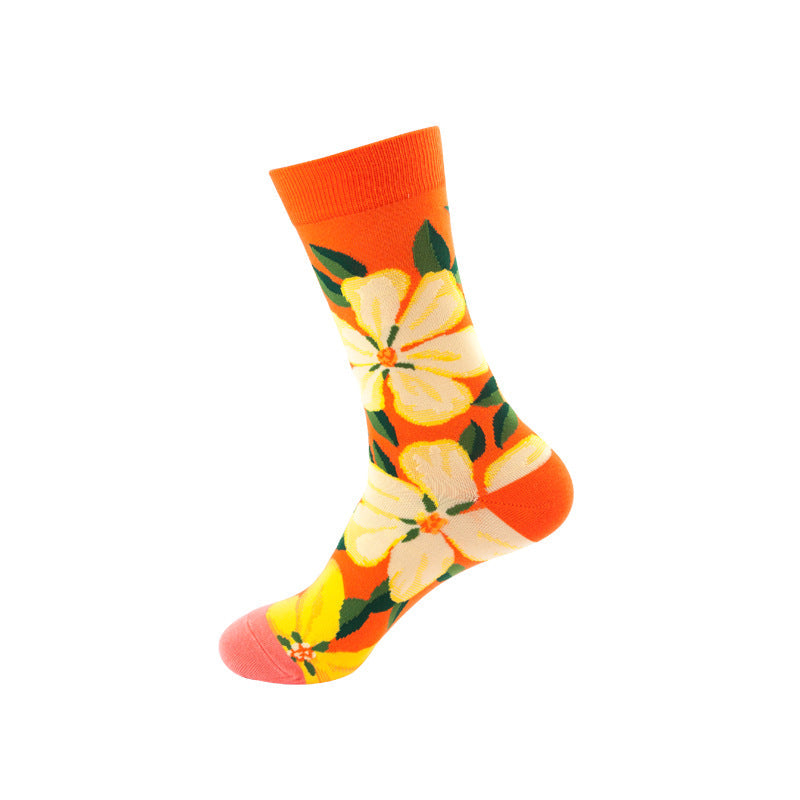 Colorful Mid-Calf Crew Socks – Trendy Unisex Socks for Spring & Fall