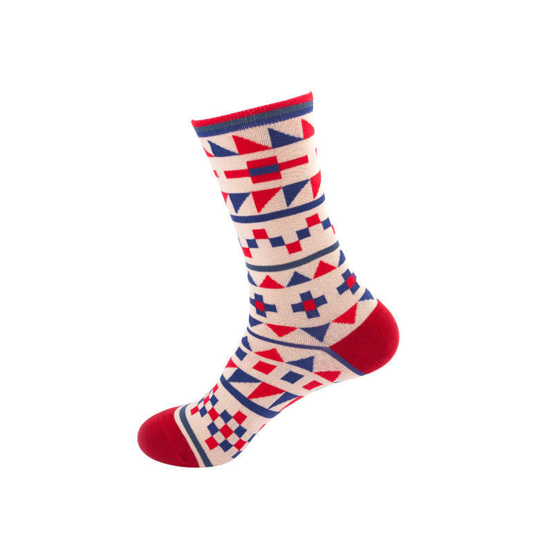 Colorful Mid-Calf Crew Socks – Trendy Unisex Socks for Spring & Fall