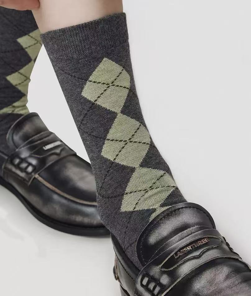 Classic Argyle Crew Socks