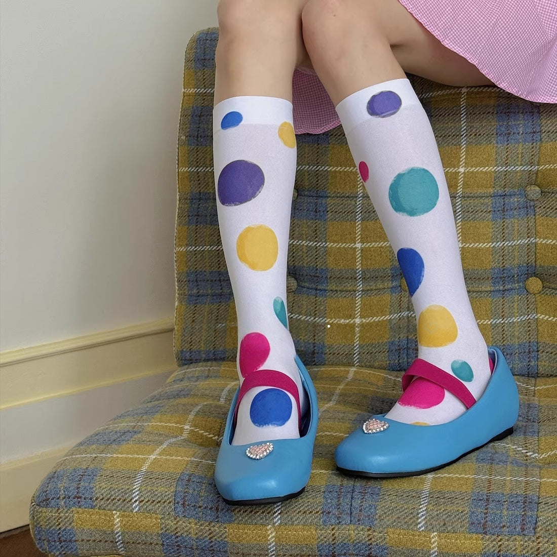 Candy Dot Knee High Socks