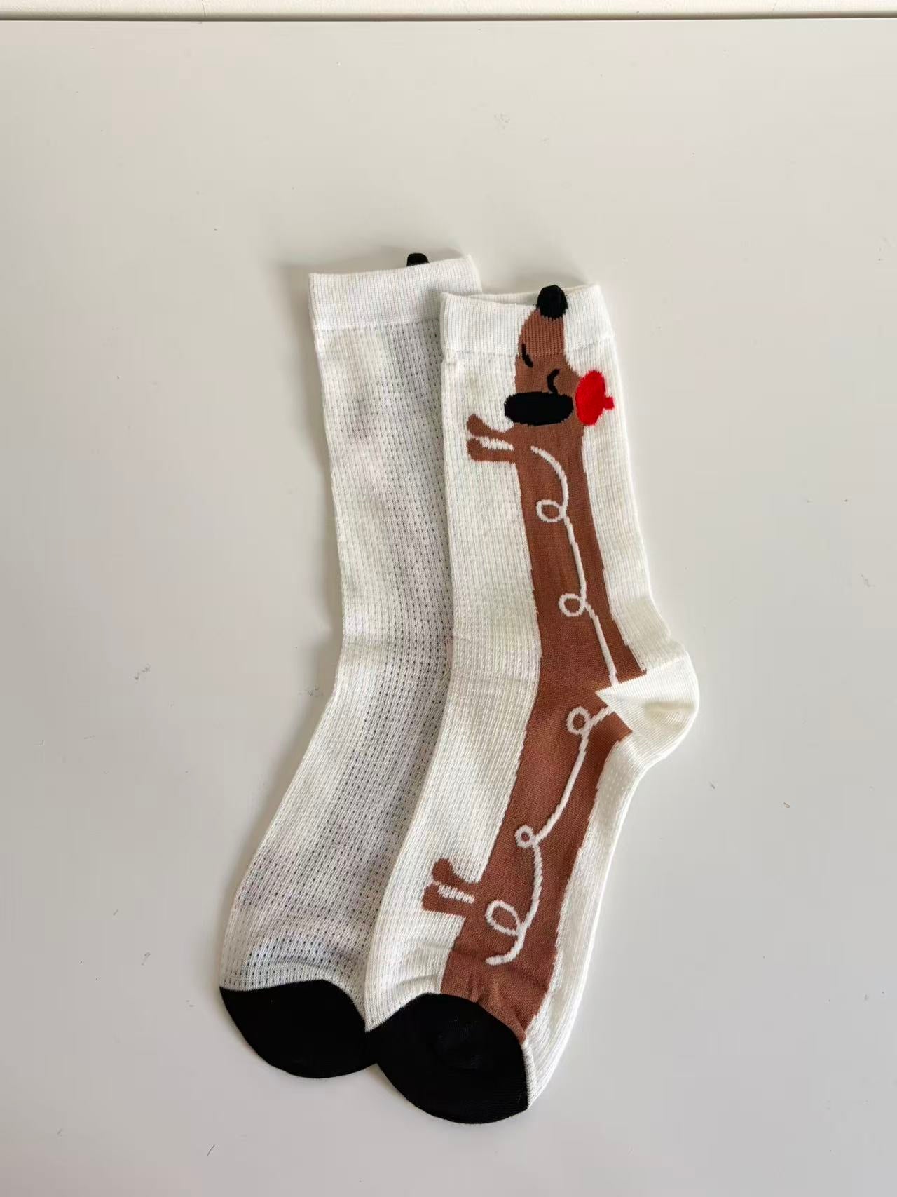 Whimsical Long Animal Crew Socks
