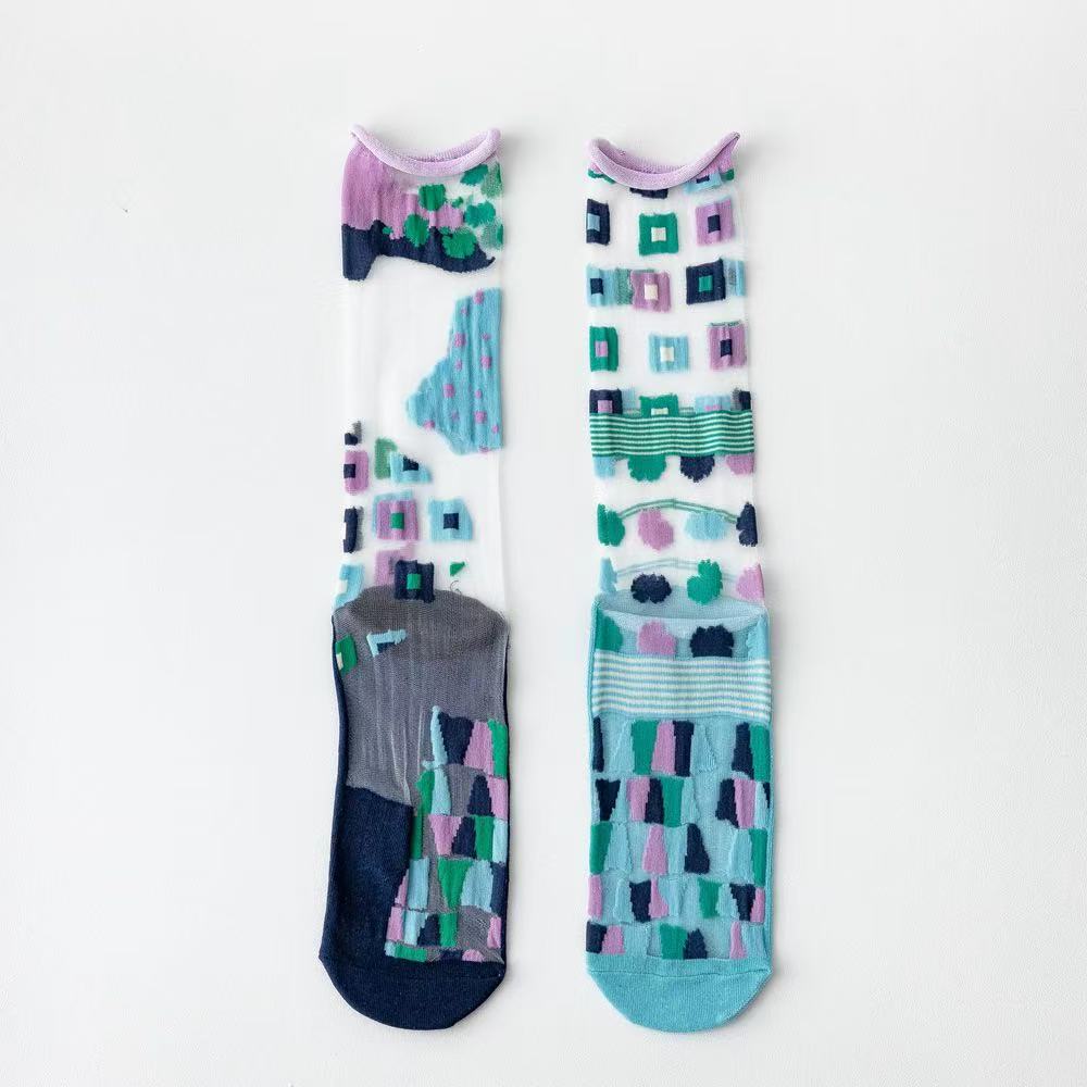 Retro Art Mesh Socks