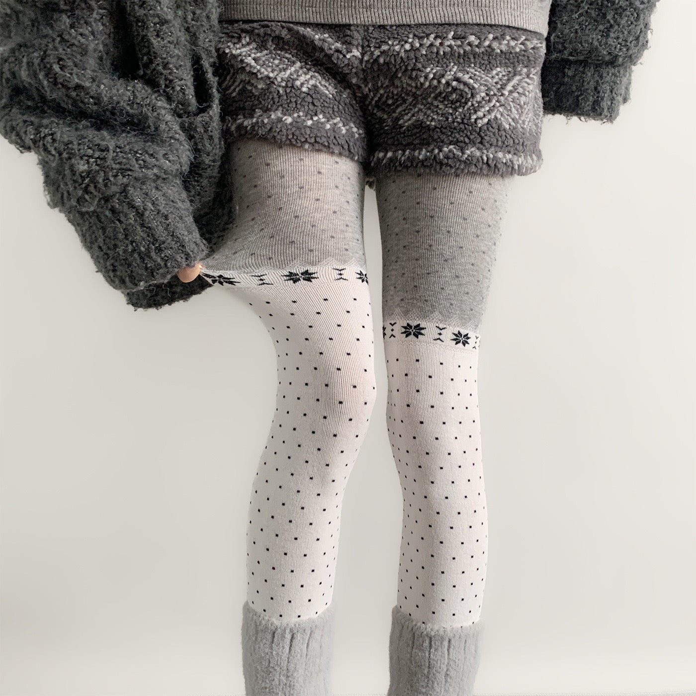 Snowfall Mock Knee Socks