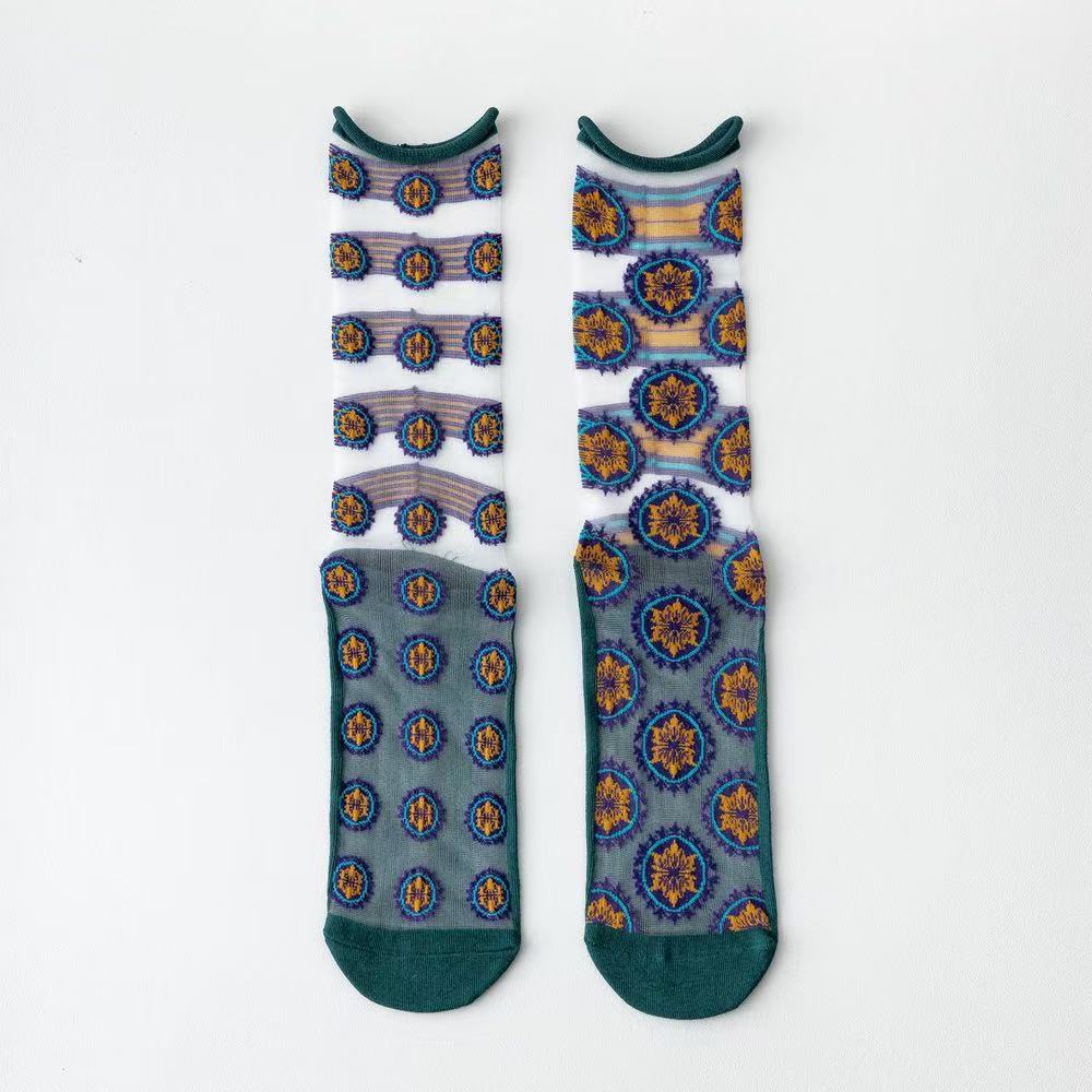 Retro Art Mesh Socks