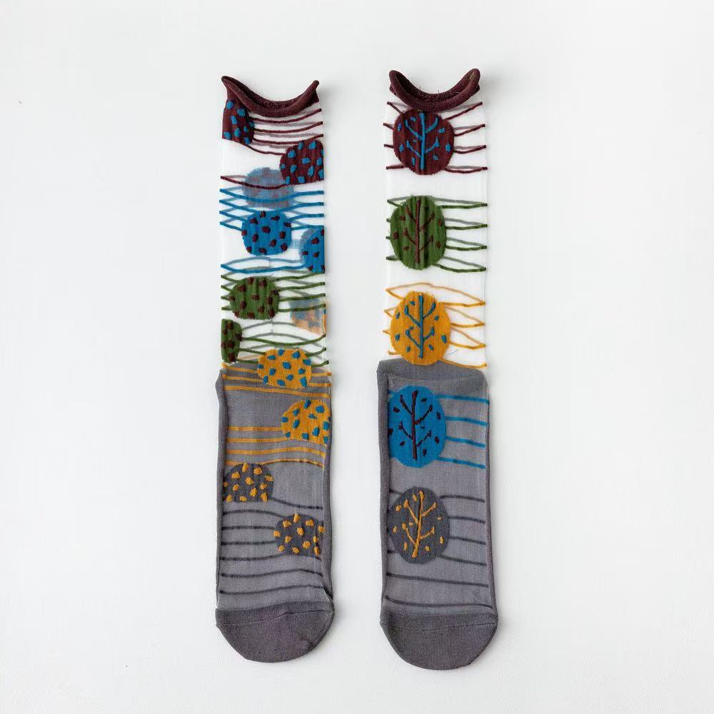 Retro Art Mesh Socks