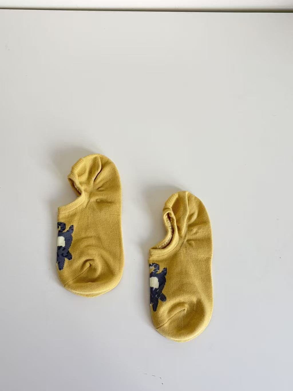 Hidden Whimsy – Cat Illustration No-Show Socks- Women's Ankle Socks