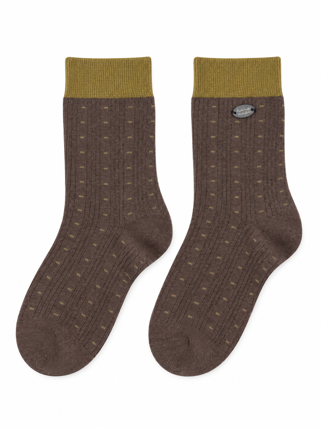Floral Contrast Heel & Toe Crew Socks