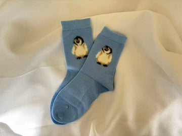 Wool-Blend Fuzzy Animal Motif Crew Socks