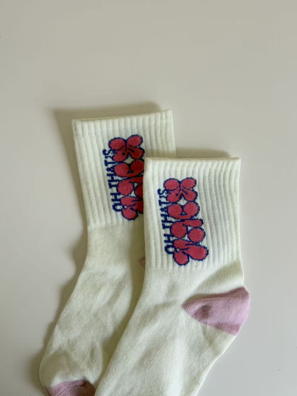 Floral Graffiti Ribbed Socks