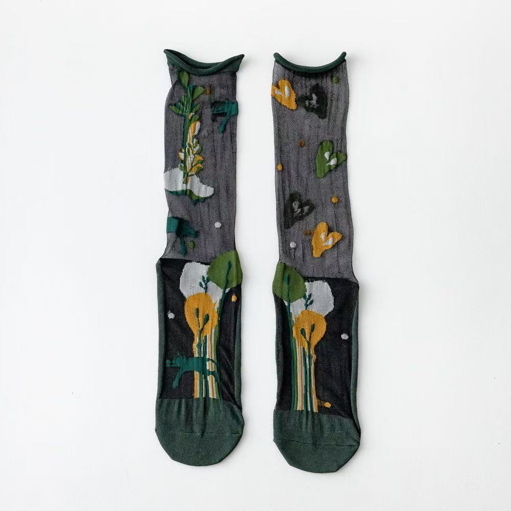 Retro Art Mesh Socks