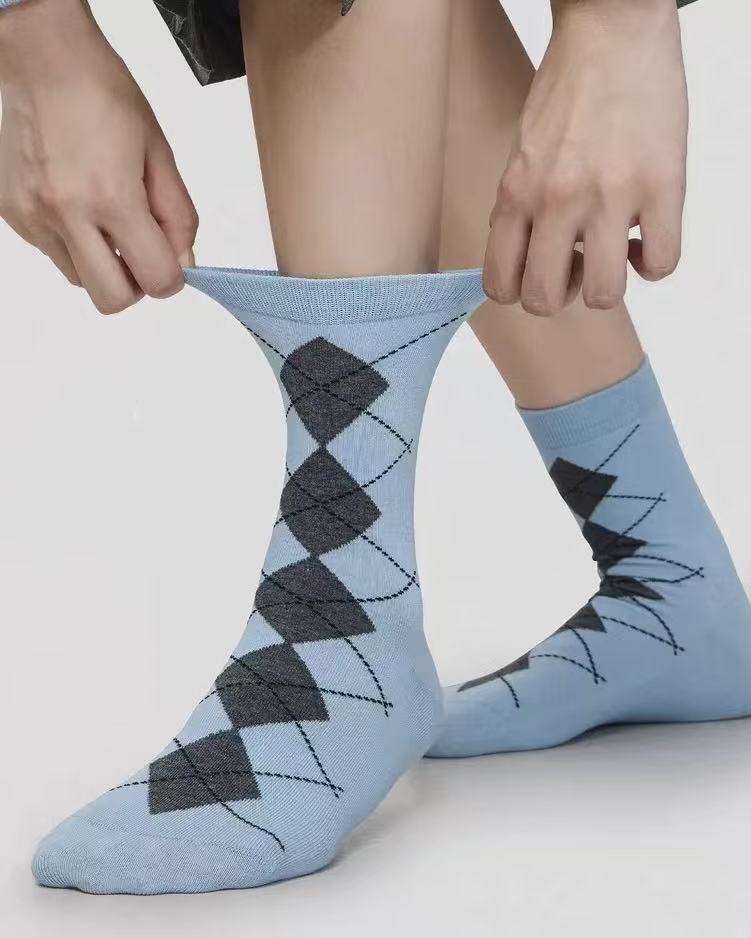 Classic Argyle Crew Socks