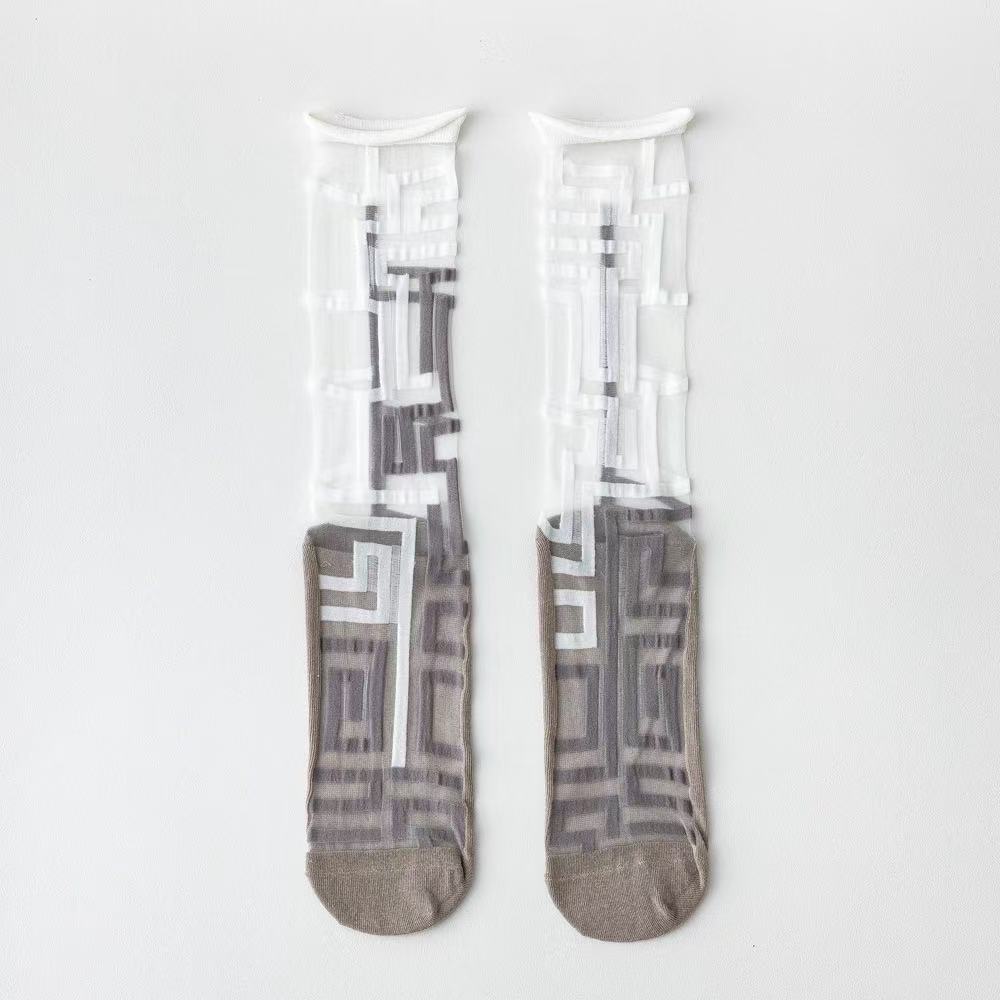 Retro Art Mesh Socks