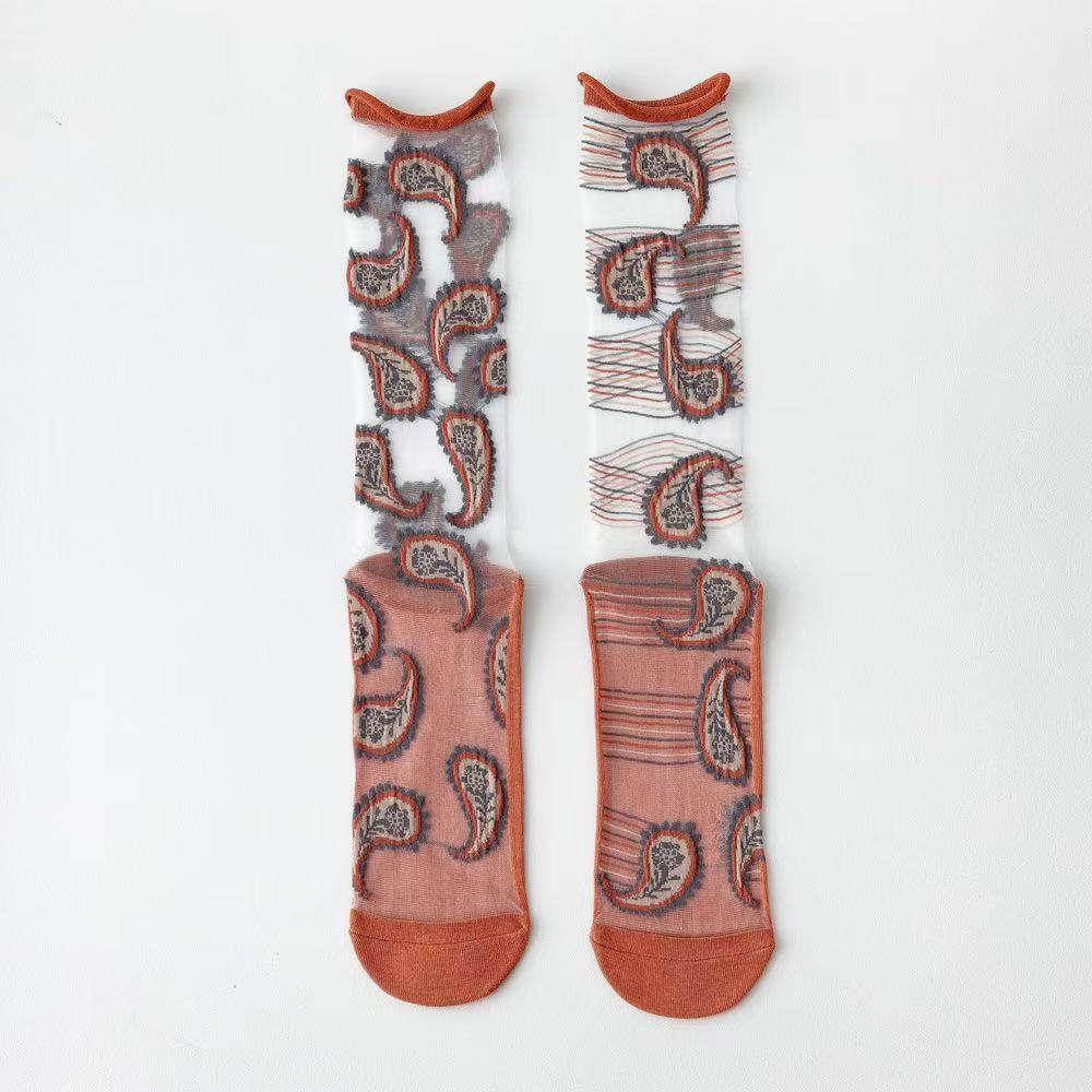 Retro Art Mesh Socks