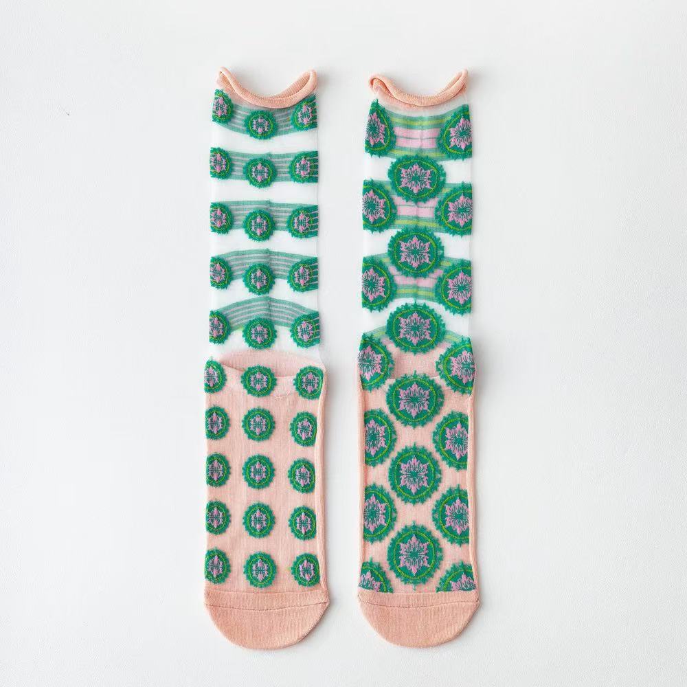 Retro Art Mesh Socks