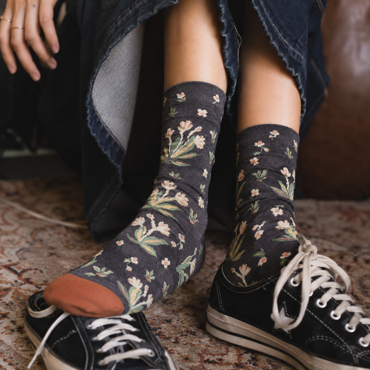 Artistic Nature & Whimsical Pattern Crew Socks – 6 Unique Designs