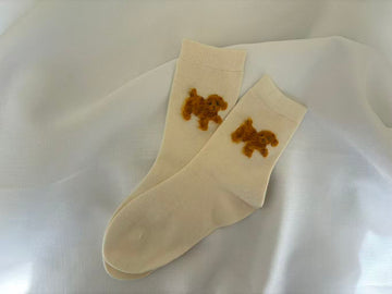 Wool-Blend Fuzzy Animal Motif Crew Socks
