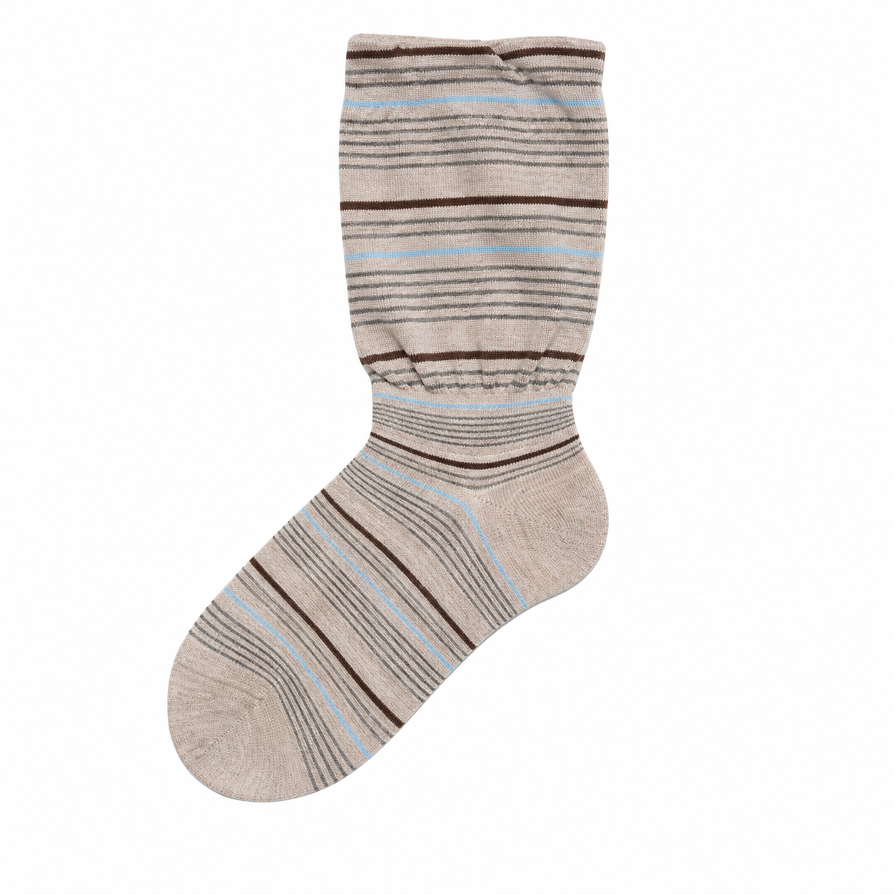 Vintage Striped Slouch Crew Socks
