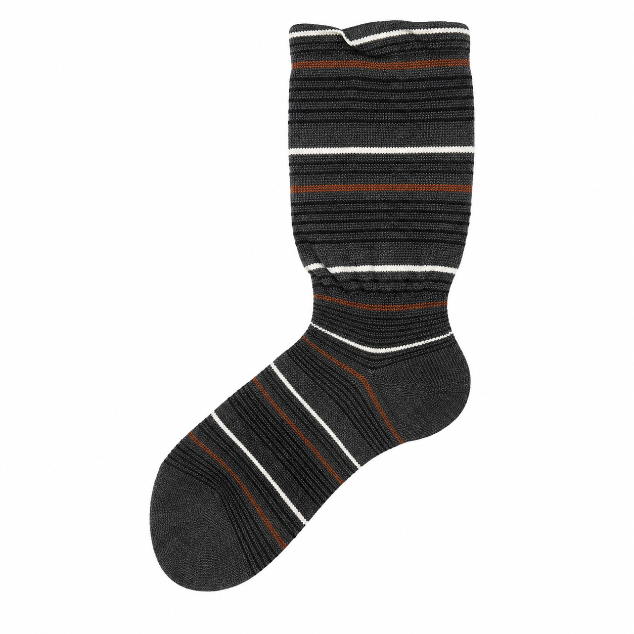 Vintage Striped Slouch Crew Socks
