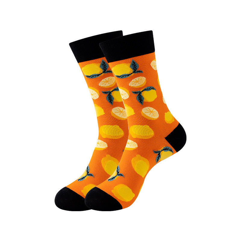 Trendy Mid-Calf Cotton Socks – Unisex Fall & Winter Crew Socks