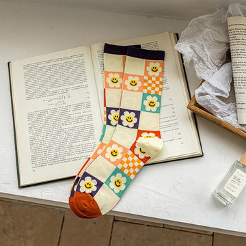 Cute Patterned Crew Socks for Women