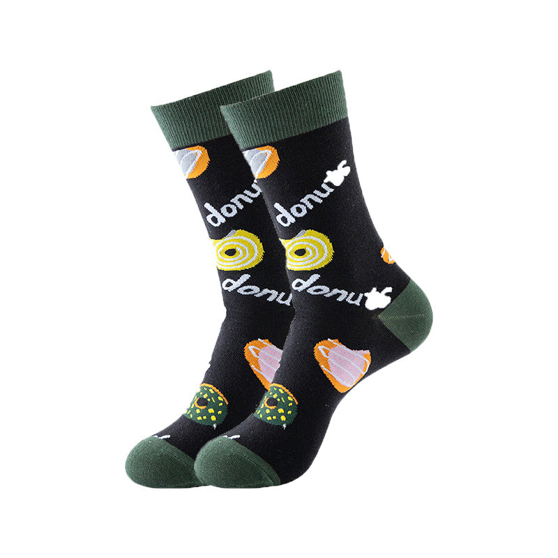 Trendy Mid-Calf Cotton Socks – Unisex Fall & Winter Crew Socks