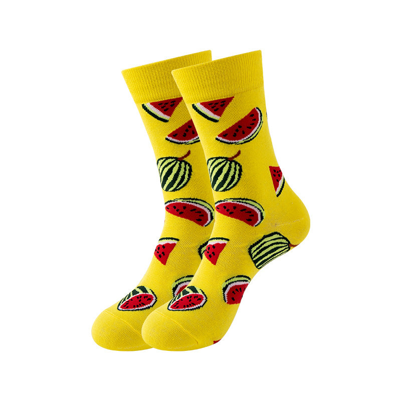Trendy Mid-Calf Cotton Socks – Unisex Fall & Winter Crew Socks