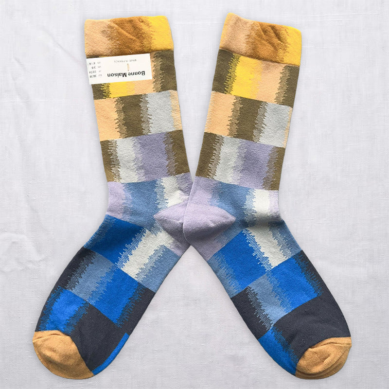 Artistic Nature & Whimsical Pattern Crew Socks – 6 Unique Designs