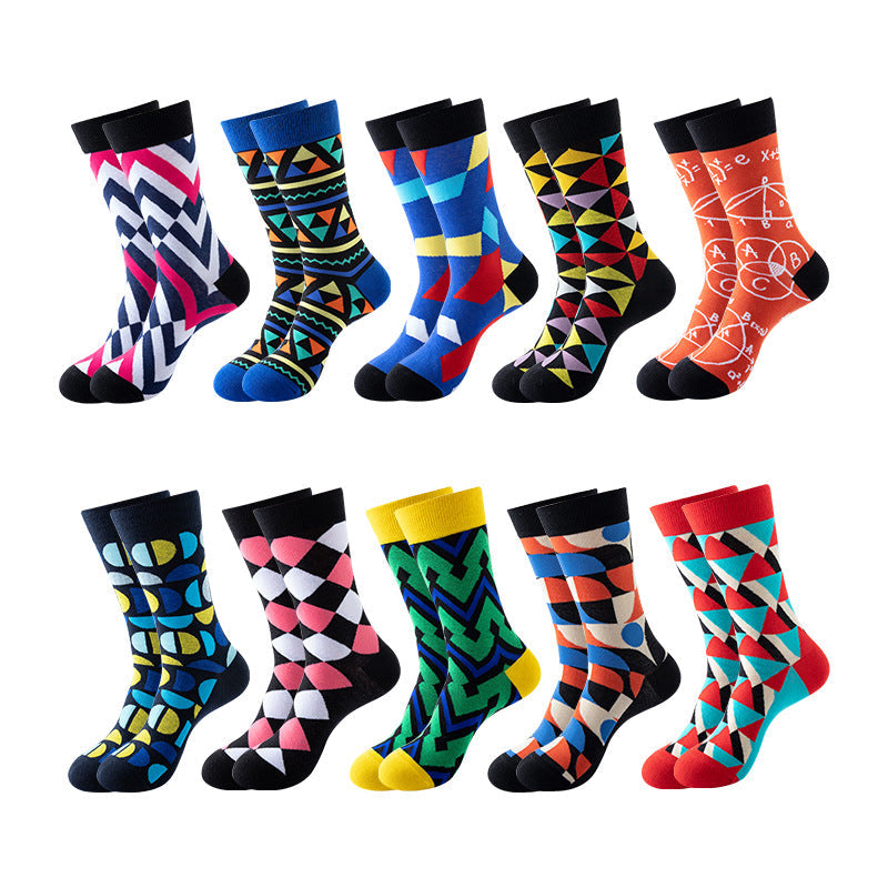 Trendy Mid-Calf Cotton Socks – Unisex Fall & Winter Crew Socks