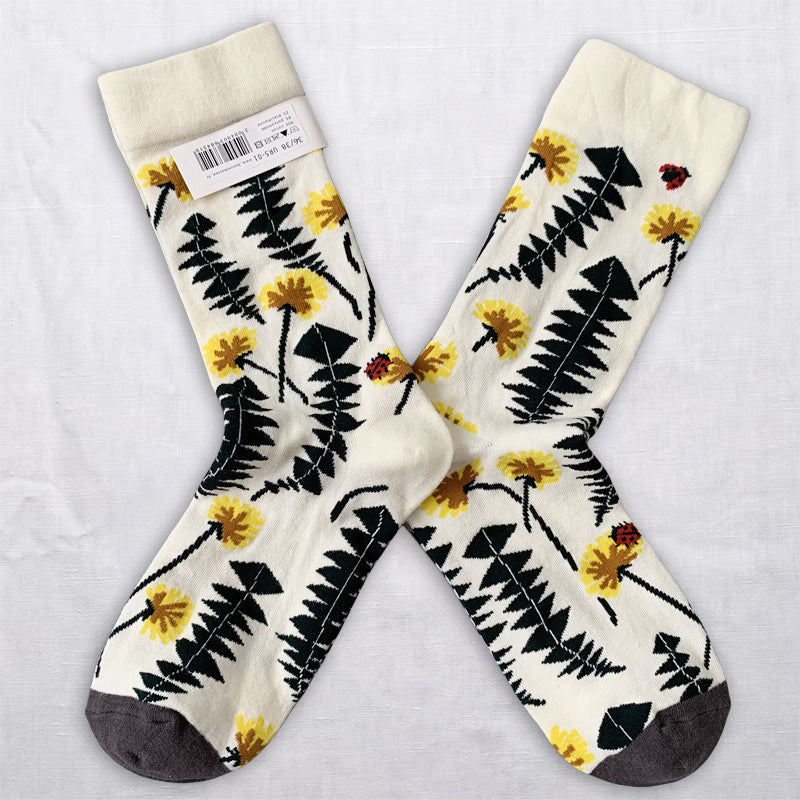 Art-Inspired Graphic Crew Socks – Colorful Statement Socks