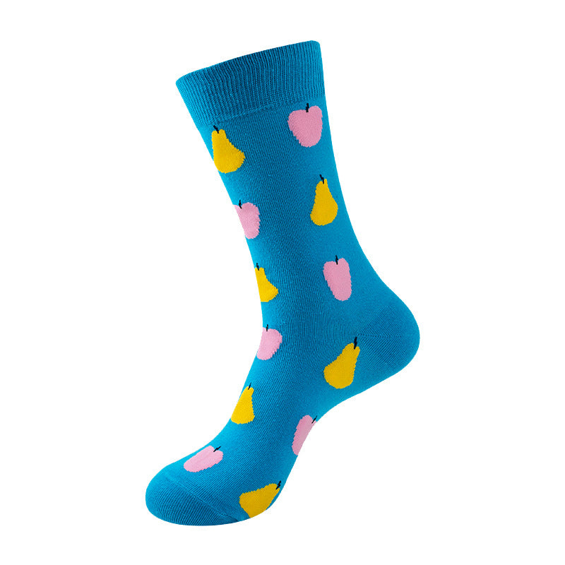 Avocado Fruit Print Mid-Calf Socks – Trendy Couple Socks for Fall & Winter