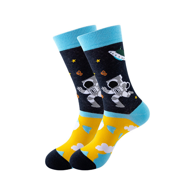 Trendy Mid-Calf Cotton Socks – Unisex Fall & Winter Crew Socks