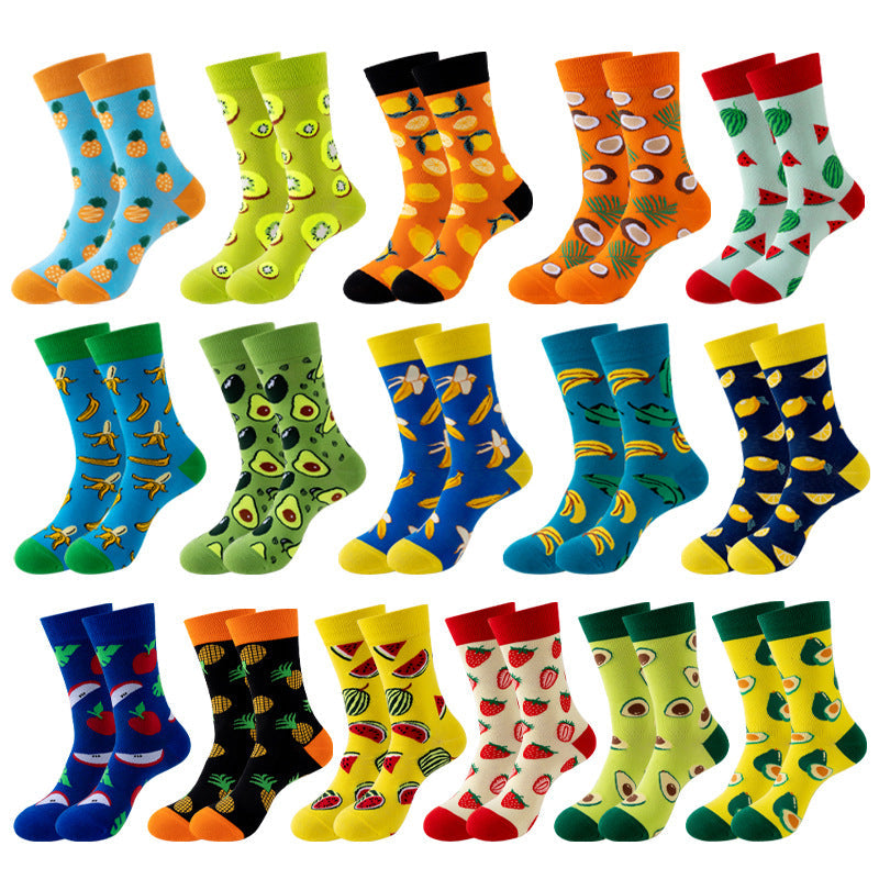 Trendy Mid-Calf Cotton Socks – Unisex Fall & Winter Crew Socks