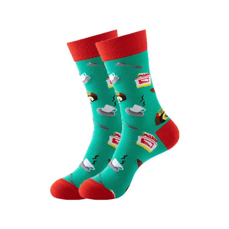 Trendy Mid-Calf Cotton Socks – Unisex Fall & Winter Crew Socks