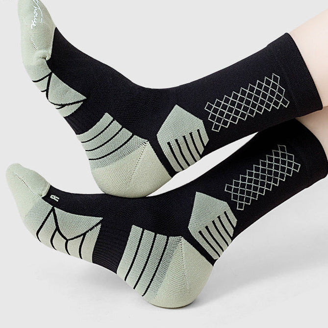 Women’s Breathable Mesh Hiking Crew Socks – Cushioned Quick-Dry Sports Socks