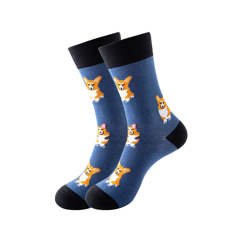 Trendy Mid-Calf Cotton Socks – Unisex Fall & Winter Crew Socks
