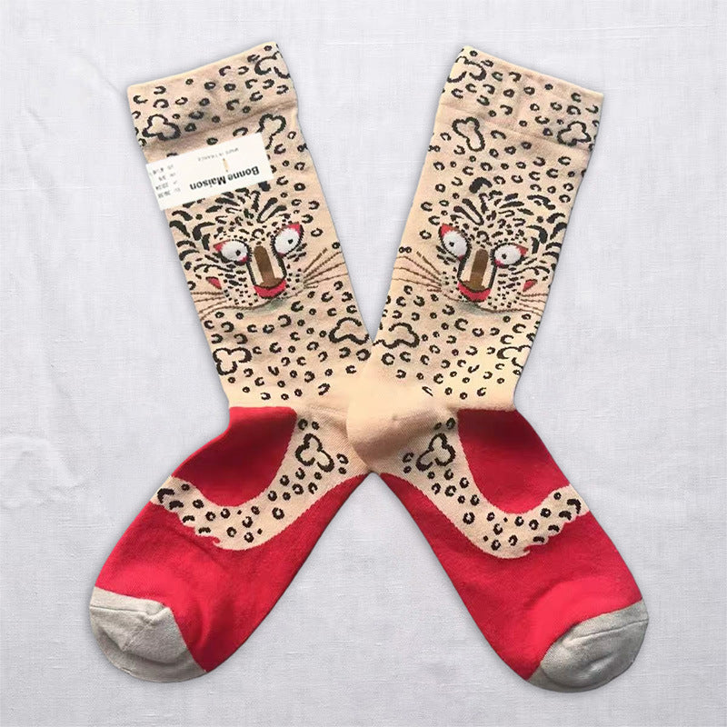 Whimsical Art Crew Socks – Floral, Animal & Abstract Designs