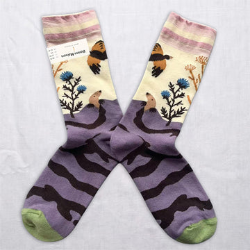 Artistic Nature & Whimsical Pattern Crew Socks – 6 Unique Designs