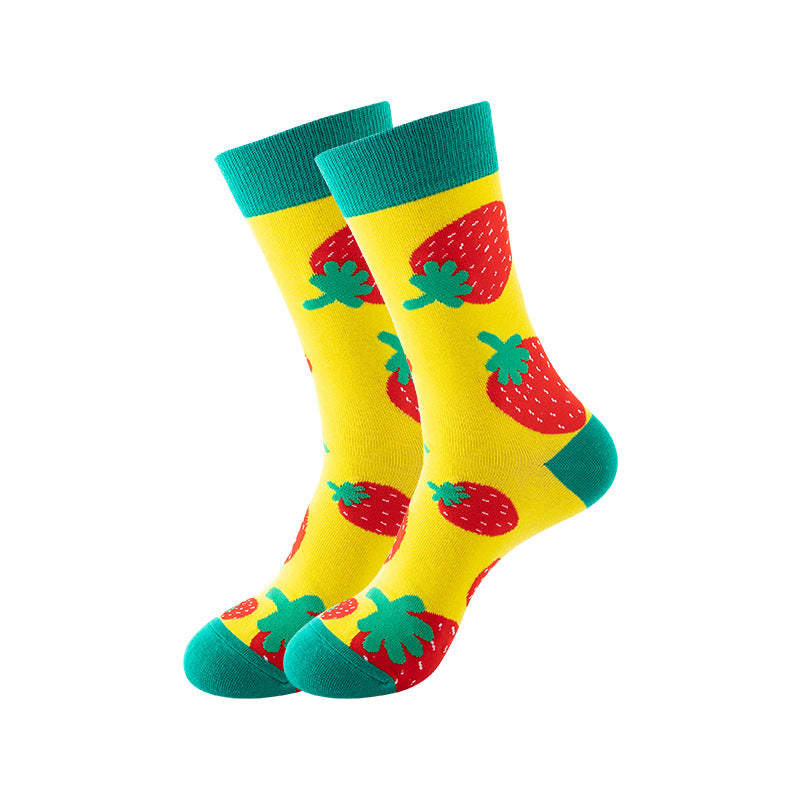 Trendy Mid-Calf Cotton Socks – Unisex Fall & Winter Crew Socks