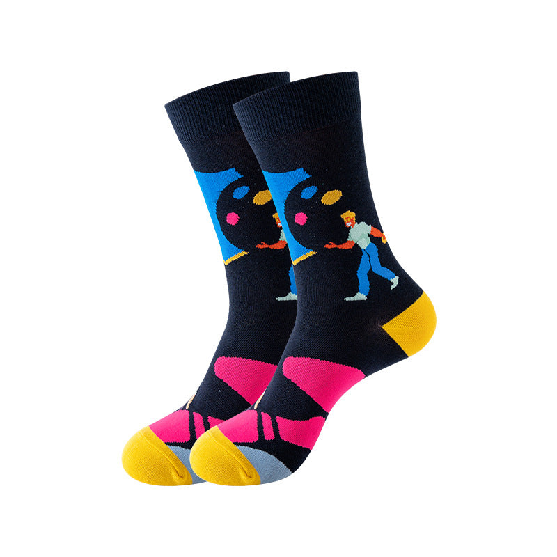 Trendy Mid-Calf Cotton Socks – Unisex Fall & Winter Crew Socks
