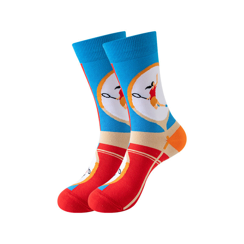 Trendy Mid-Calf Cotton Socks – Unisex Fall & Winter Crew Socks