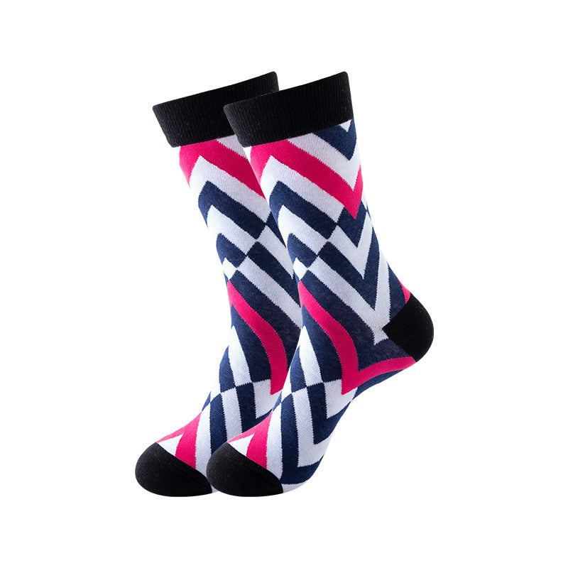Trendy Mid-Calf Cotton Socks – Unisex Fall & Winter Crew Socks
