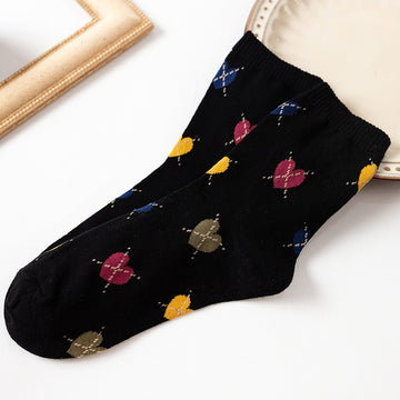 Colourful Heart Crew Socks for Women – Cute Cotton Everyday Socks