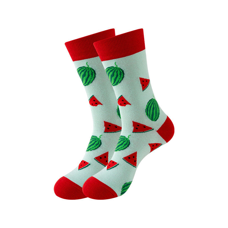 Trendy Mid-Calf Cotton Socks – Unisex Fall & Winter Crew Socks