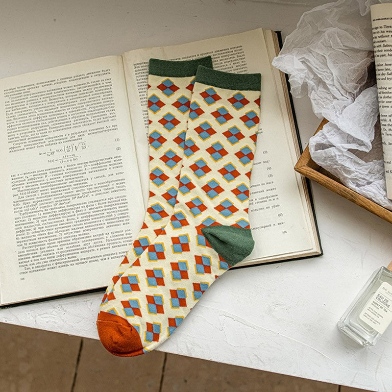 Cute Patterned Crew Socks for Women
